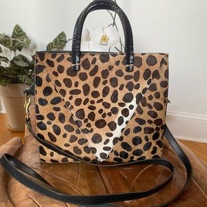 Clare V. Petit Simple Tote Bag in Leopard Hair
